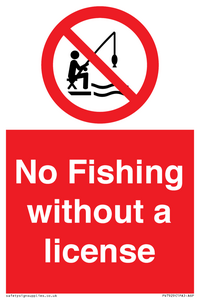 No Fishing without a license